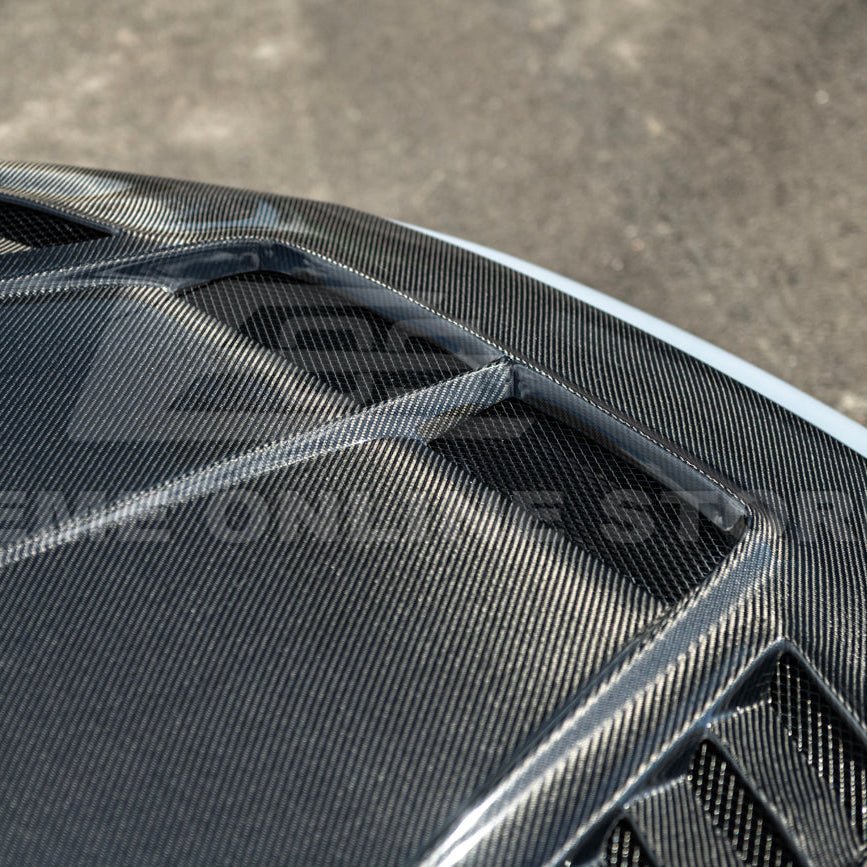 Honda Civic Varis Style Carbon Fiber Front Vented Bumper Hood 2022-Up