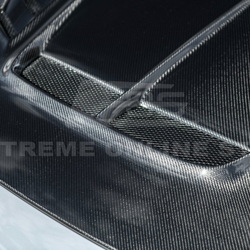 Honda Civic Varis Style Carbon Fiber Front Vented Bumper Hood 2022-Up