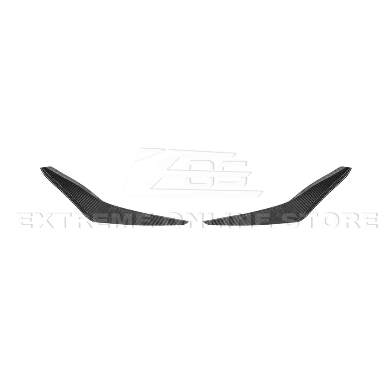 Ford Mustang S650 GT Performance Style Dry Carbon Fiber Front Splitter Canards 2024-Up