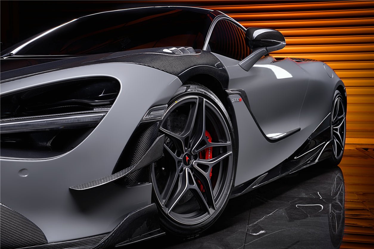 2017-2023 McLaren 720s Se²NWB Style Carbon Fiber Front Bumper Canards - DarwinPRO Aerodynamics