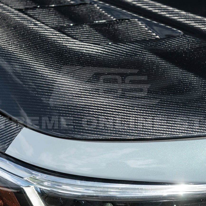 Honda Civic 11th Gen Varis Style Carbon Fiber Front Vented Hood with FL5 Fender Kit 2022-Up