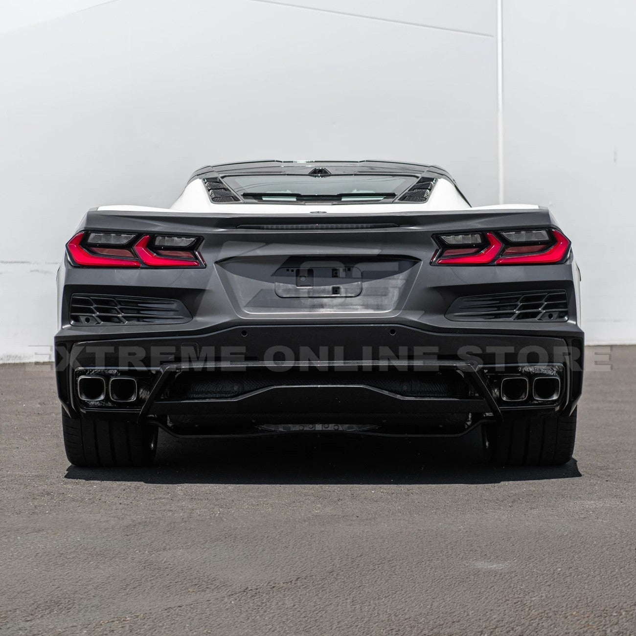 Chevrolet Corvette C8 Stingray Z06 Style Rear Bumper Spoiler Conversion Kit 2020-Up