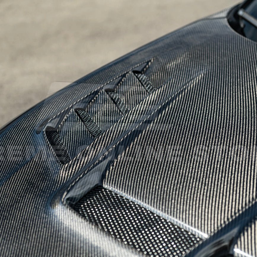 Honda Civic Varis Style Carbon Fiber Front Vented Bumper Hood 2022-Up