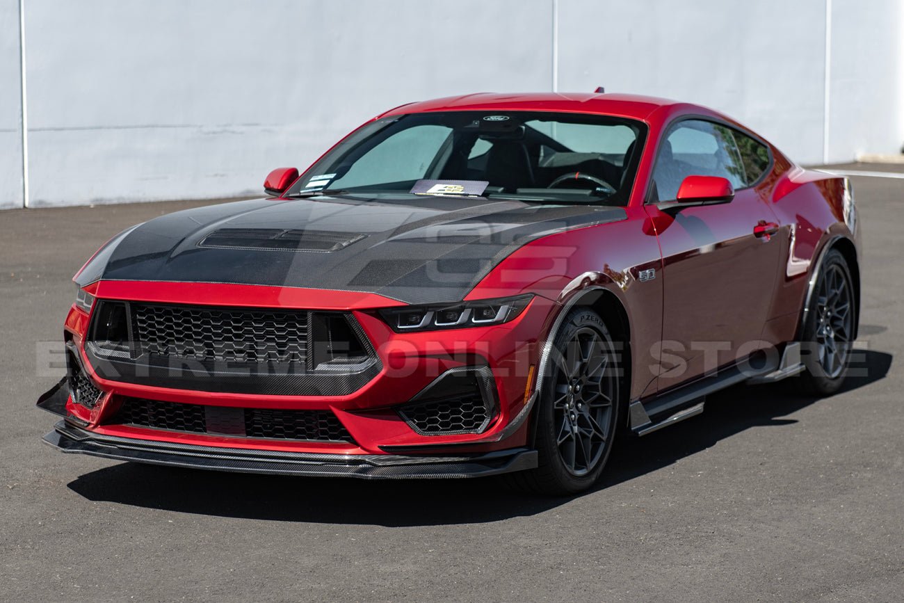 Ford Mustang S650 Performance Style Dry Carbon Fiber Front Splitter Lip 2024-Up