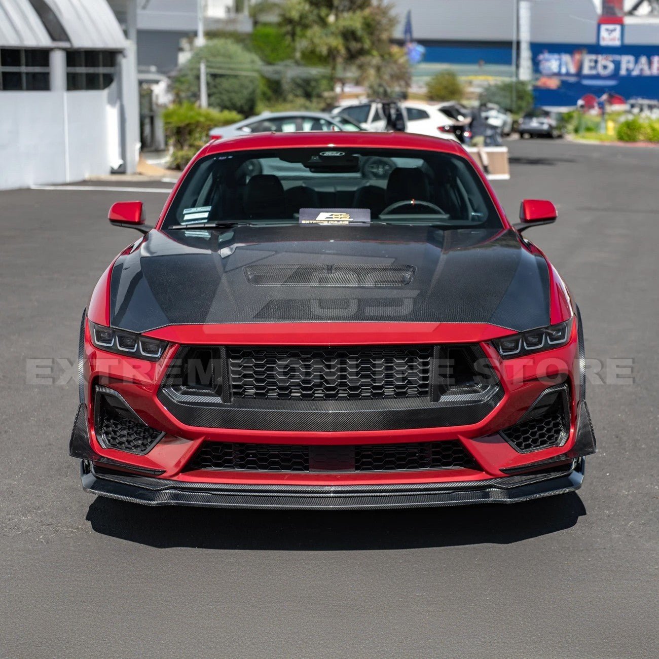 Ford Mustang S650 GT Performance Style Dry Carbon Fiber Front Splitter Canards 2024-Up