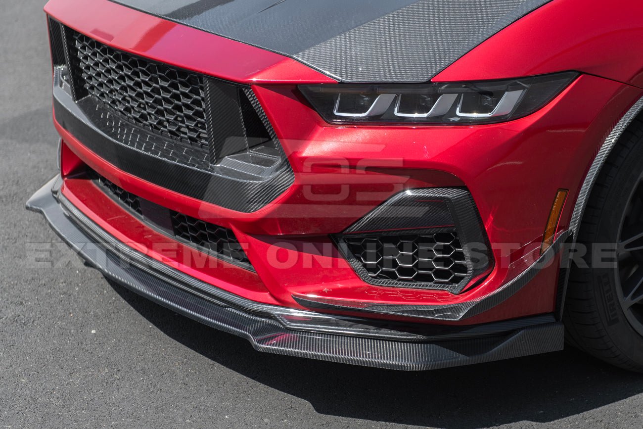 Ford Mustang S650 Performance Style Dry Carbon Fiber Front Splitter Lip 2024-Up