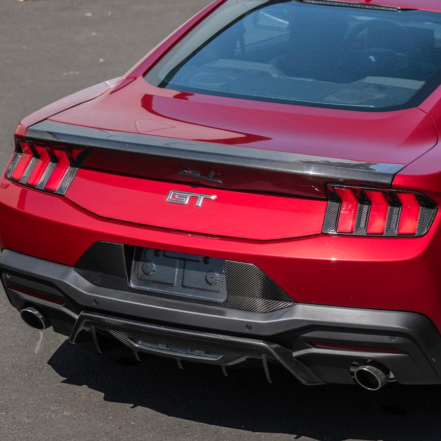 Ford Mustang S650 Carbon Fiber Rear Decklid Spoiler Panel 2024-Up
