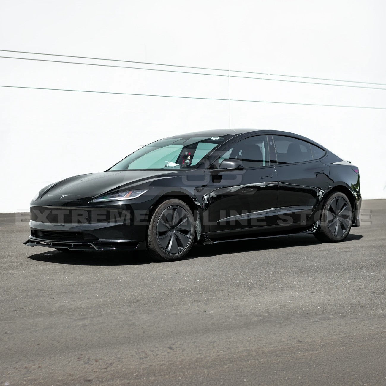 Tesla Model 3 Highland Performance Style Gloss Black Front Lip Splitter 2024-Up