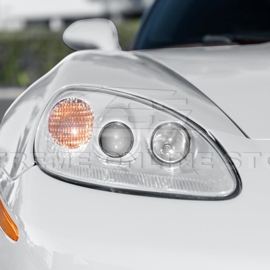 Chevrolet Corvette C6 OEM Style Clear Lens Painted Housing HID Headlights 2005-2013
