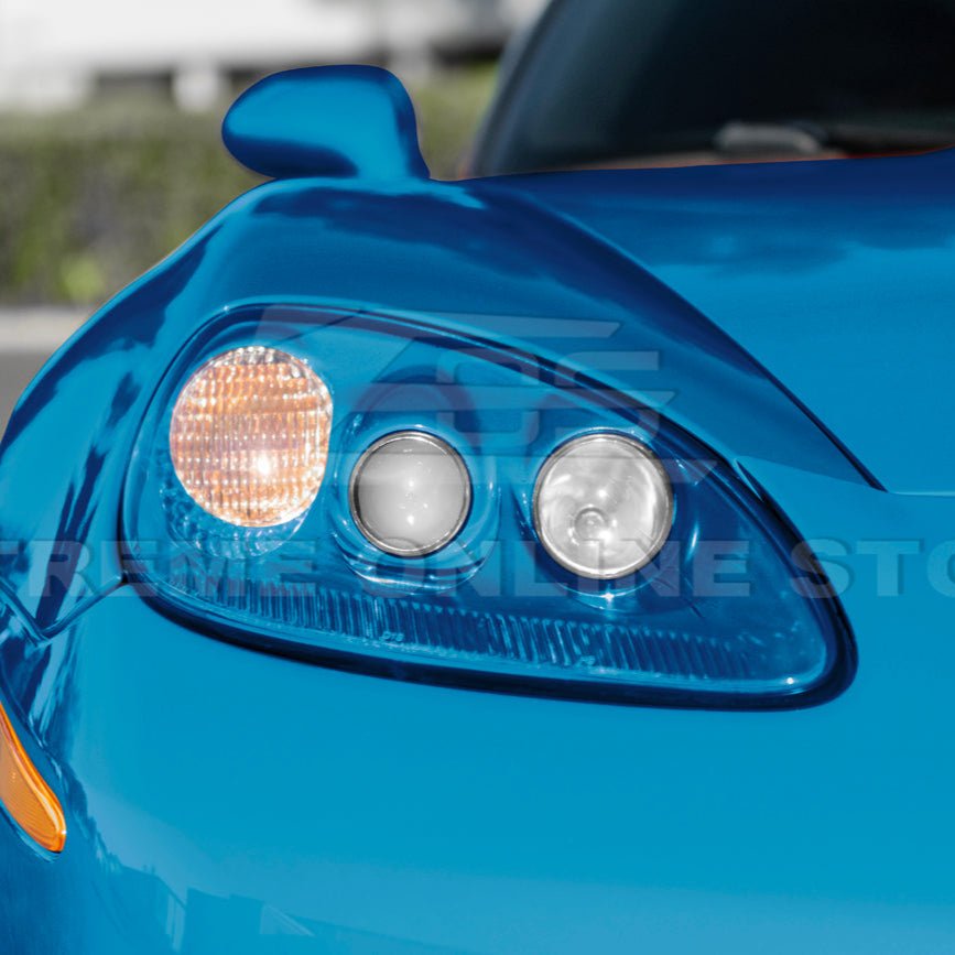 Chevrolet Corvette C6 OEM Style Clear Lens Painted Housing HID Headlights 2005-2013