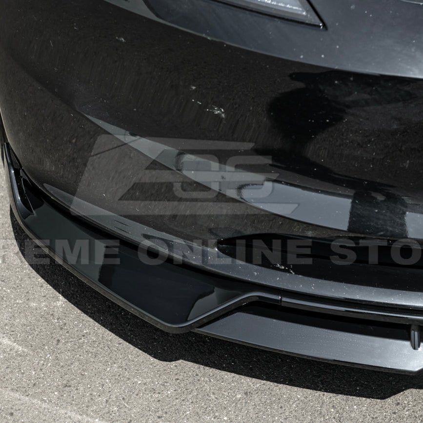 Tesla Model 3 Highland Performance Style Gloss Black Front Lip Splitter 2024-Up