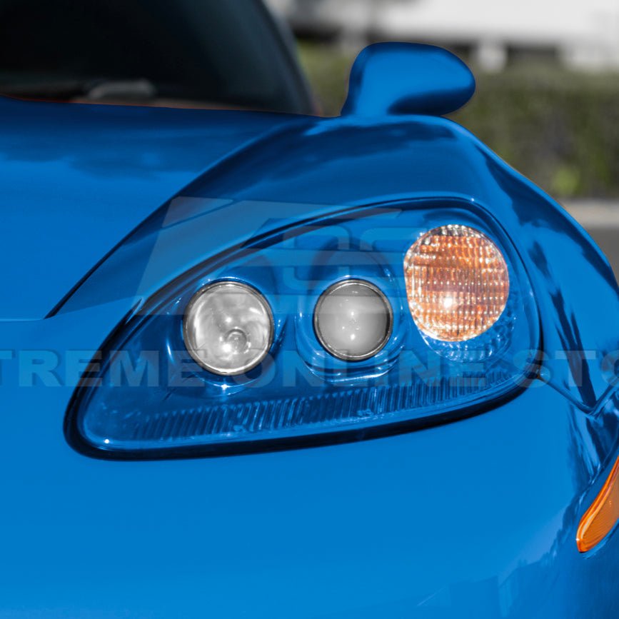 Chevrolet Corvette C6 OEM Style Clear Lens Painted Housing HID Headlights 2005-2013