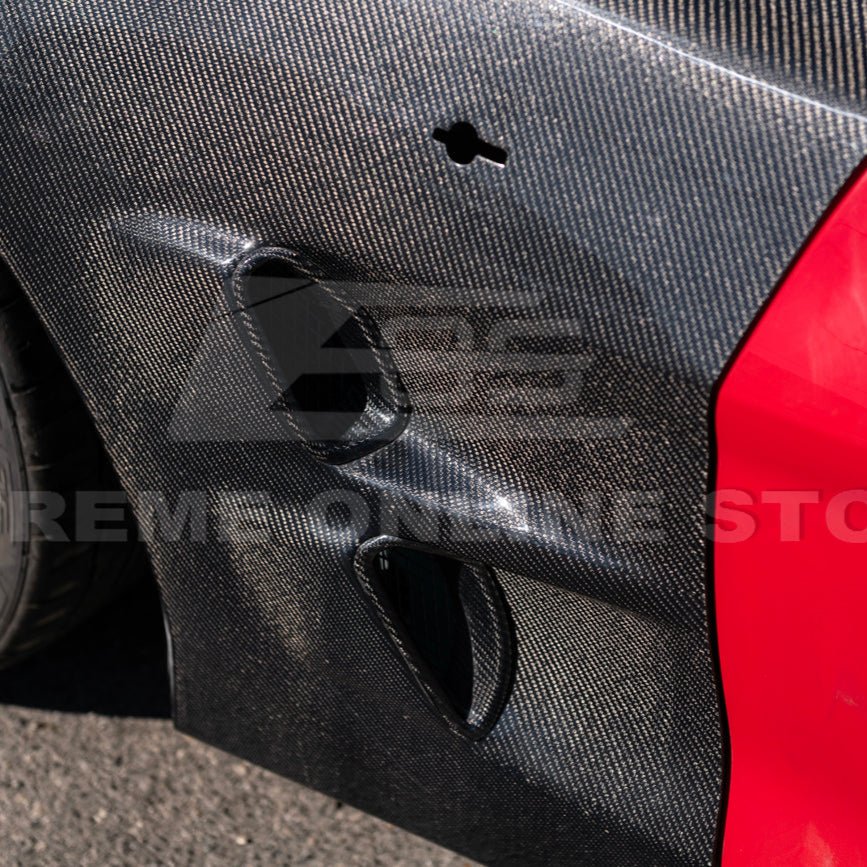 Chevrolet Corvette C6 ZR1 Style Carbon Fiber / Matte Black Front Wide Body Fender Pair 2005-2013