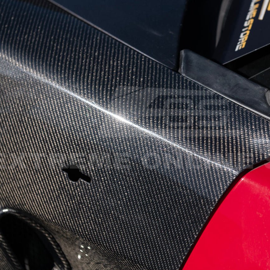 Chevrolet Corvette C6 ZR1 Style Carbon Fiber / Matte Black Front Wide Body Fender Pair 2005-2013