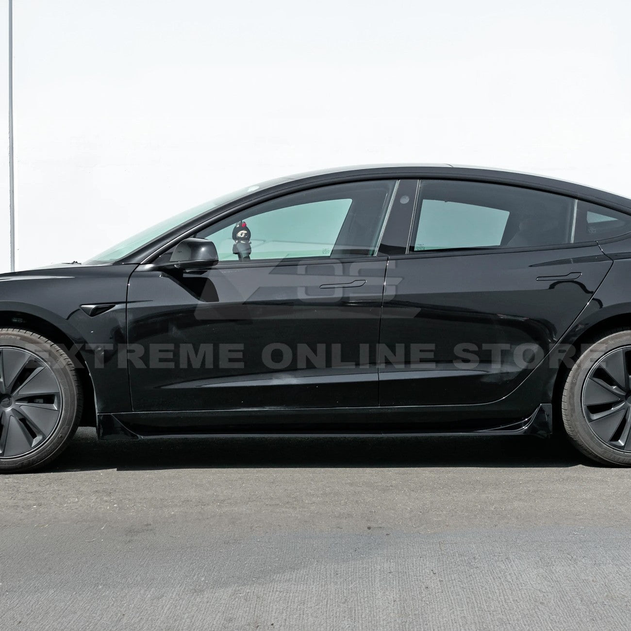 Tesla Model 3 Highland Performance Track Style Gloss Black Side Skirts Rocker Panel Pair 2024-Up