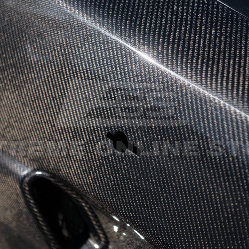 Chevrolet Corvette C6 ZR1 Style Carbon Fiber / Matte Black Front Wide Body Fender Pair 2005-2013