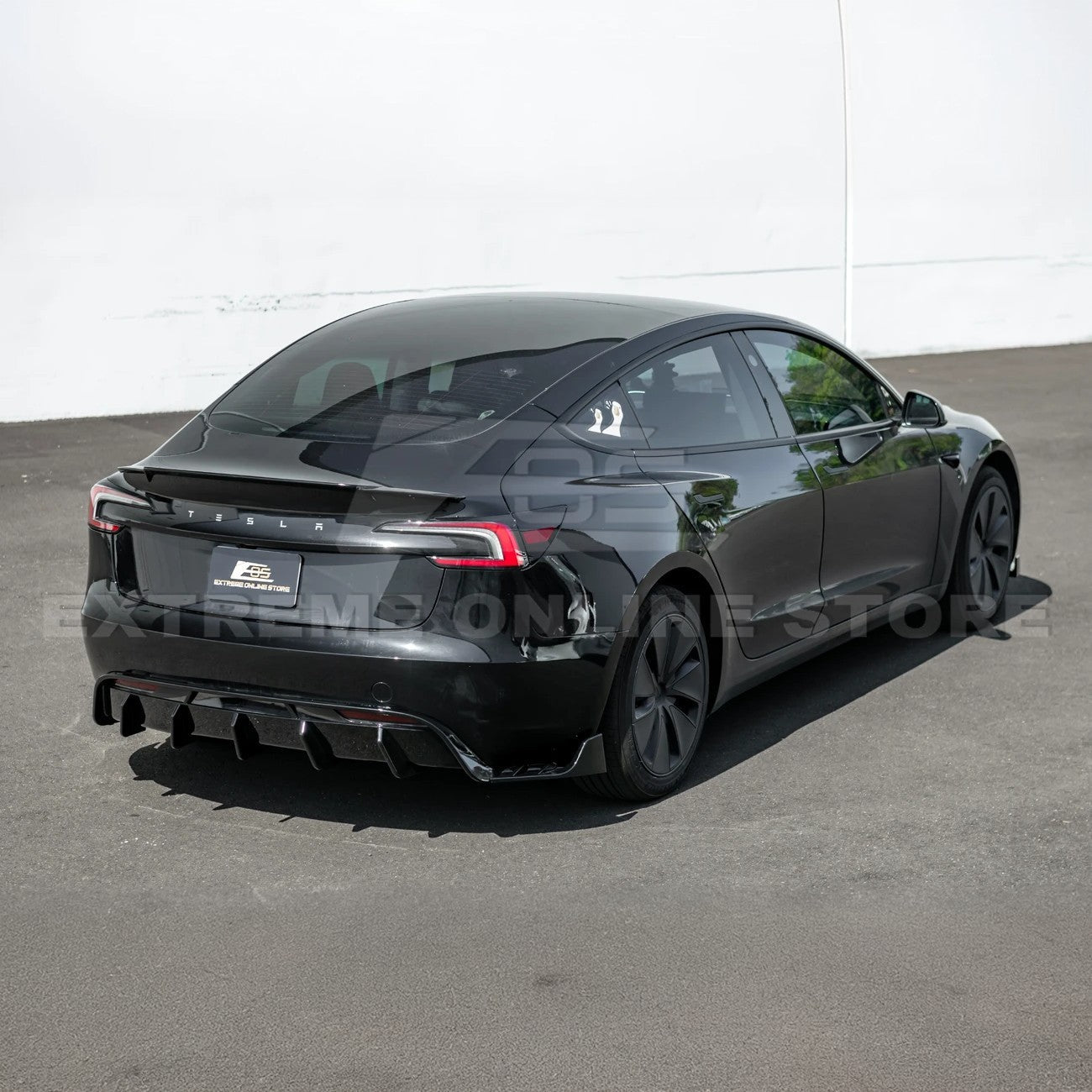 Tesla Model 3 Highland Performance Style Gloss Black Rear Trunk Wing Spoiler 2024-Up