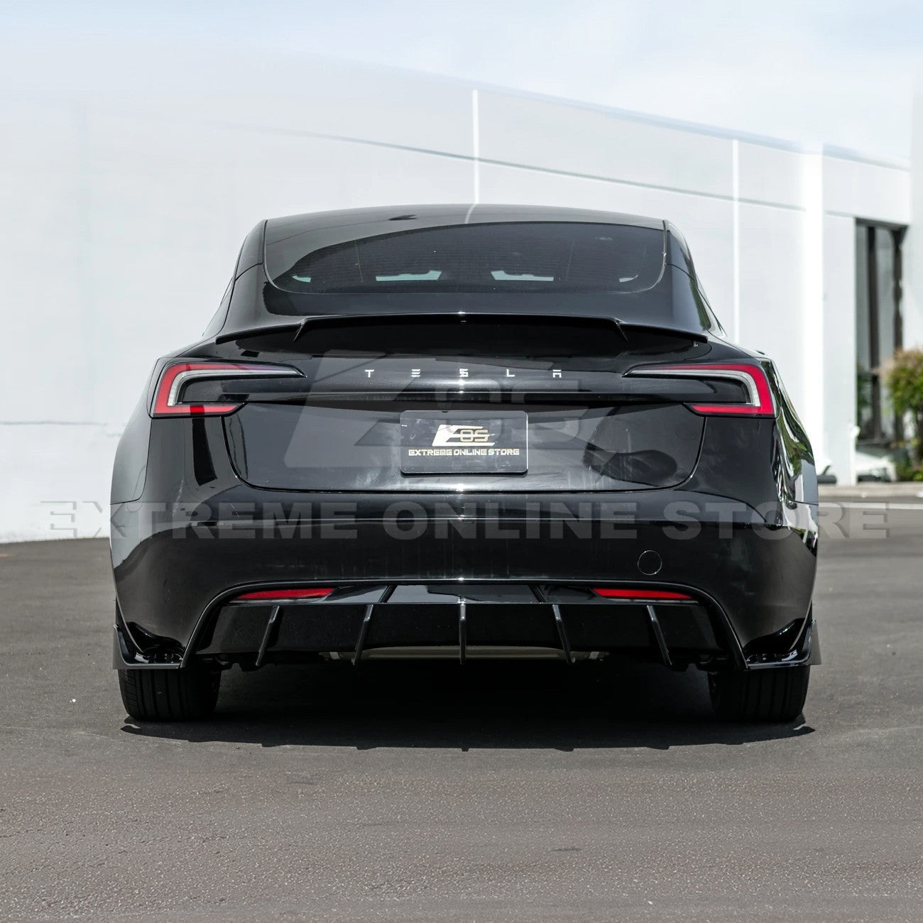 Tesla Model 3 Highland Performance Style Gloss Black Rear Trunk Wing Spoiler 2024-Up