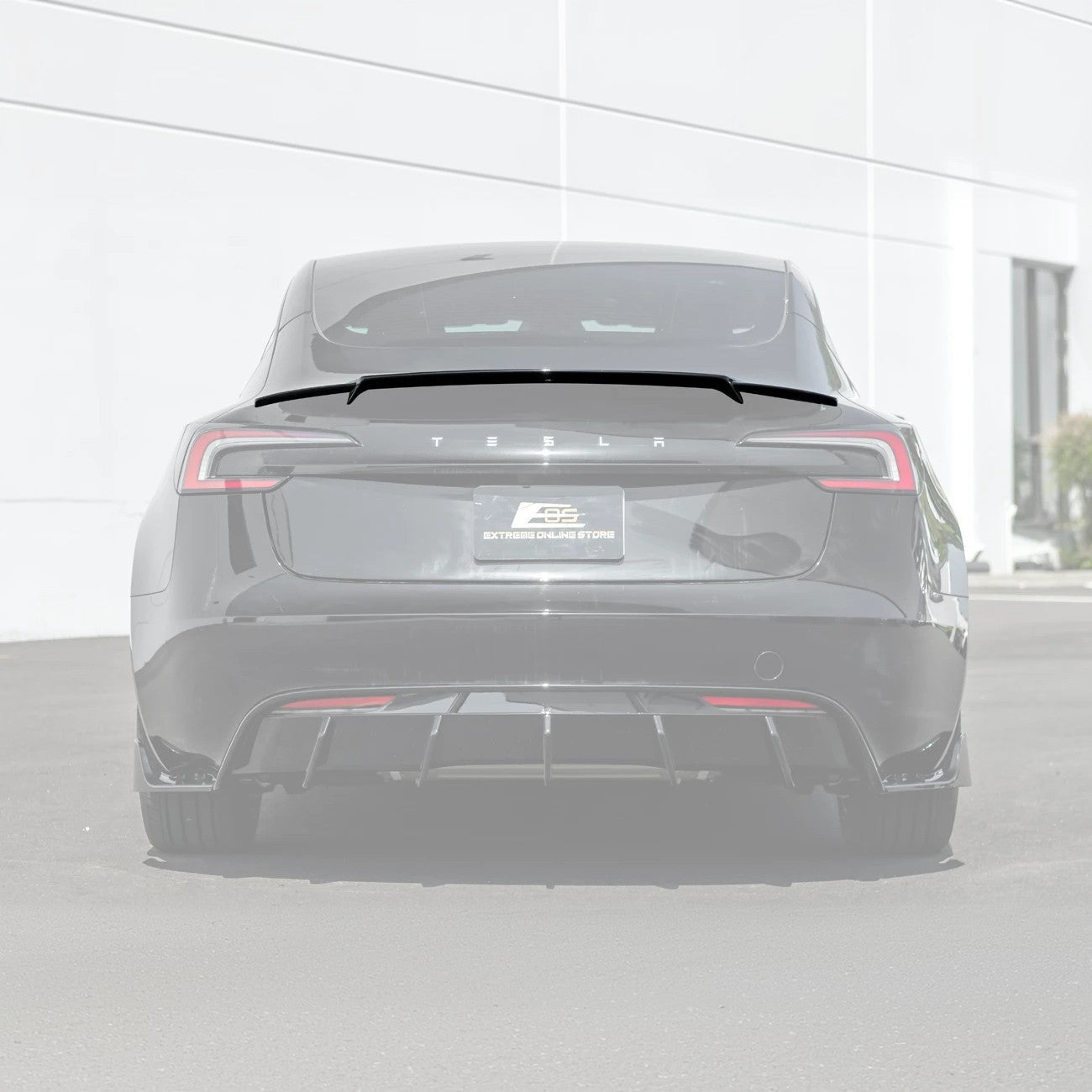 Tesla Model 3 Highland Performance Style Gloss Black Rear Trunk Wing Spoiler 2024-Up
