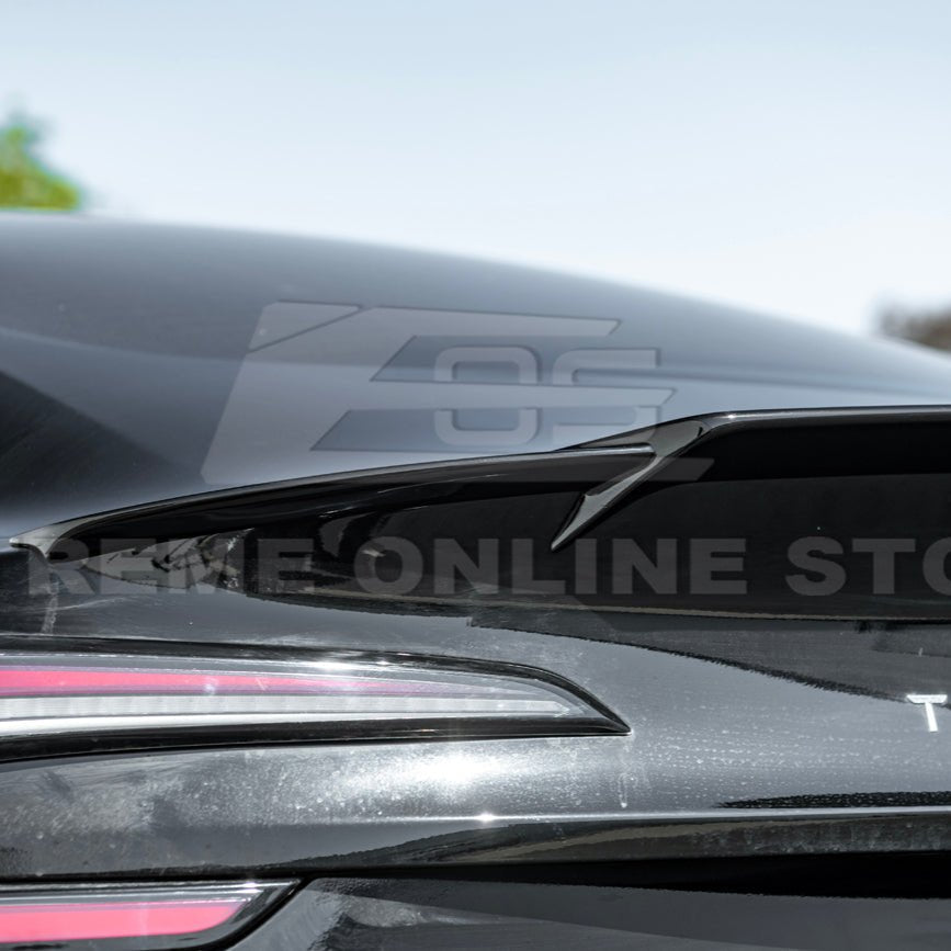 Tesla Model 3 Highland Performance Style Gloss Black Rear Trunk Wing Spoiler 2024-Up