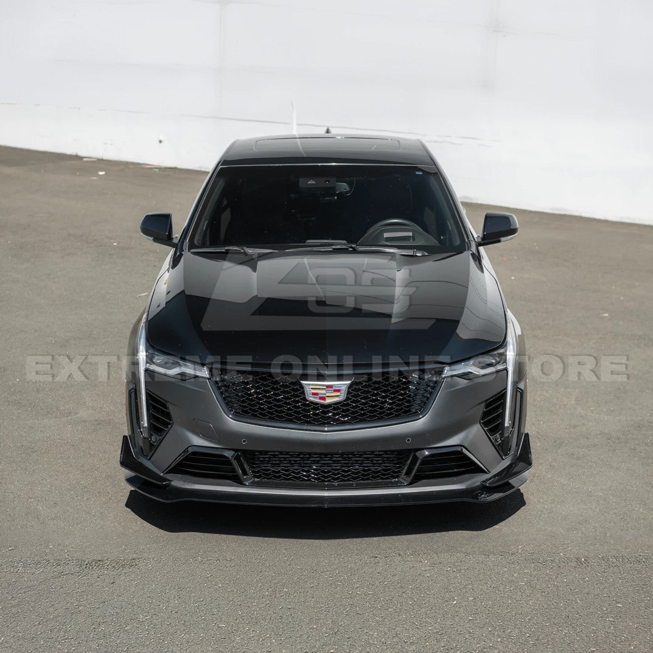 Cadillac CT4 CT4-V Blackwing Style Primed Black Front Bumper Conversion Kit 2020-Up