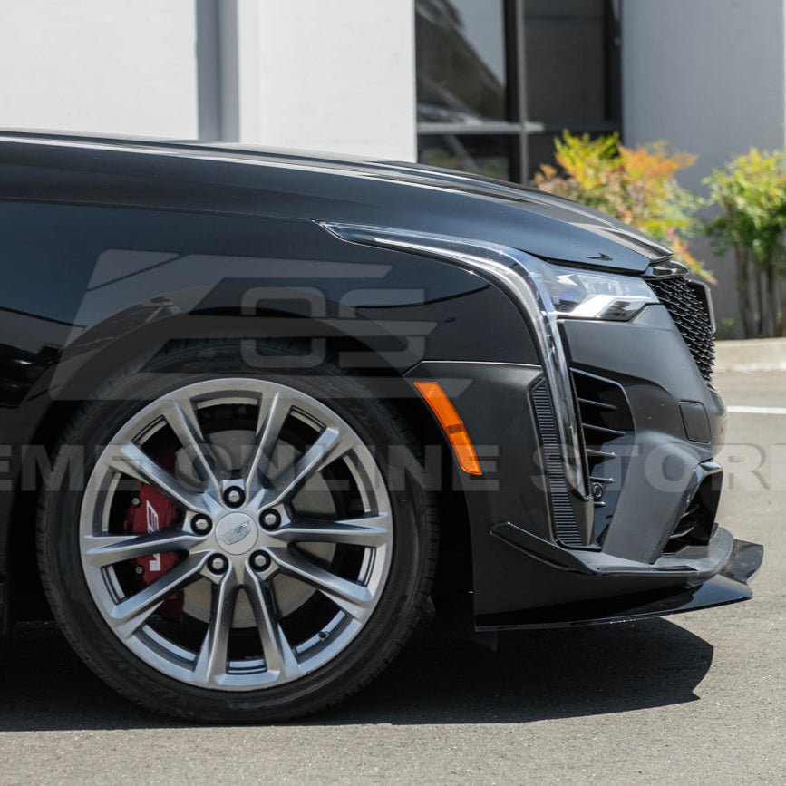 Cadillac CT4 CT4-V Blackwing Style Primed Black Front Bumper Conversion Kit 2020-Up