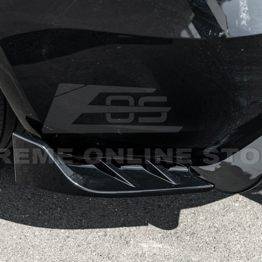Tesla Model 3 Highland Performance Style Gloss Black Rear Bumper Diffuser Lip 2024-Up