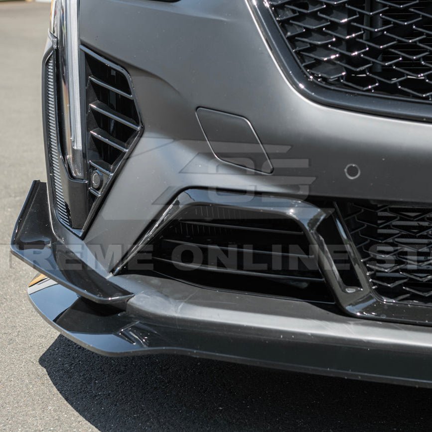 Cadillac CT4 CT4-V Blackwing Style Primed Black Front Bumper Conversion Kit 2020-Up