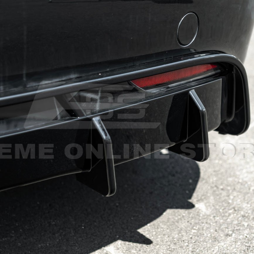 Tesla Model 3 Highland Performance Style Gloss Black Rear Bumper Diffuser Lip 2024-Up