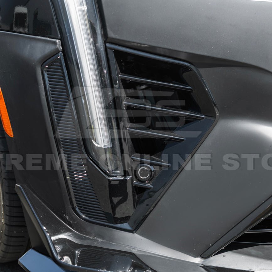 Cadillac CT4 CT4-V Blackwing Style Primed Black Front Bumper Conversion Kit 2020-Up
