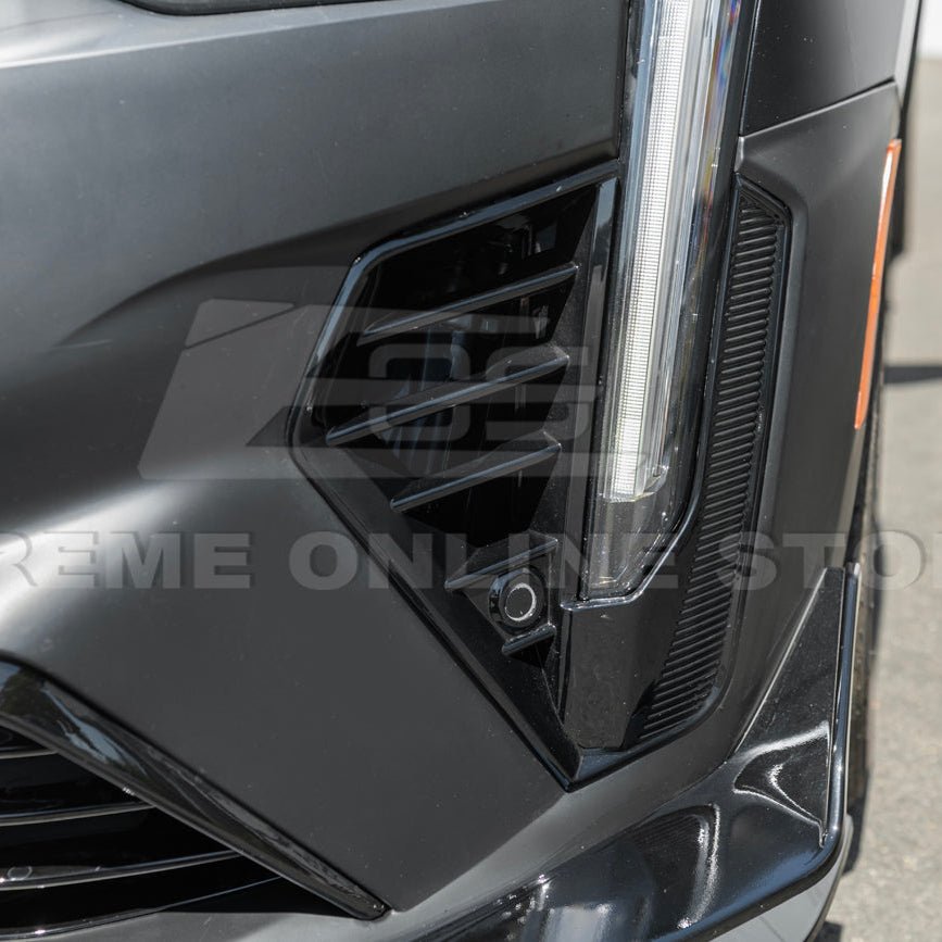 Cadillac CT4 CT4-V Blackwing Style Primed Black Front Bumper Conversion Kit 2020-Up