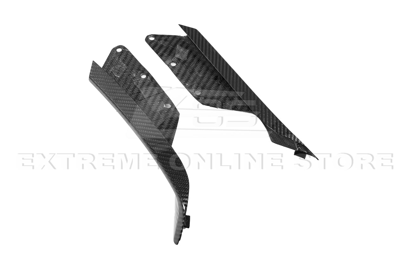 Chevrolet Corvette C7 Z06 ZR1 Grand Sport Dry Carbon Fiber Side Rocker Brake Scoop Vent Covers 2014-2019