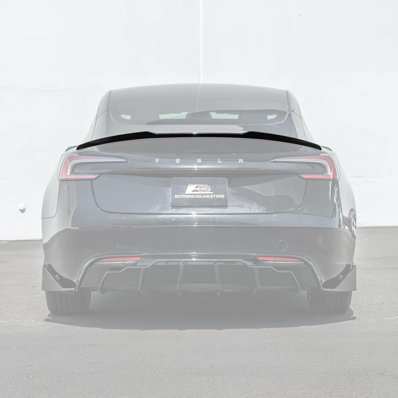 Tesla Model 3 Highland Track Style Gloss Black Rear Trunk Wing Spoiler 2024-Up