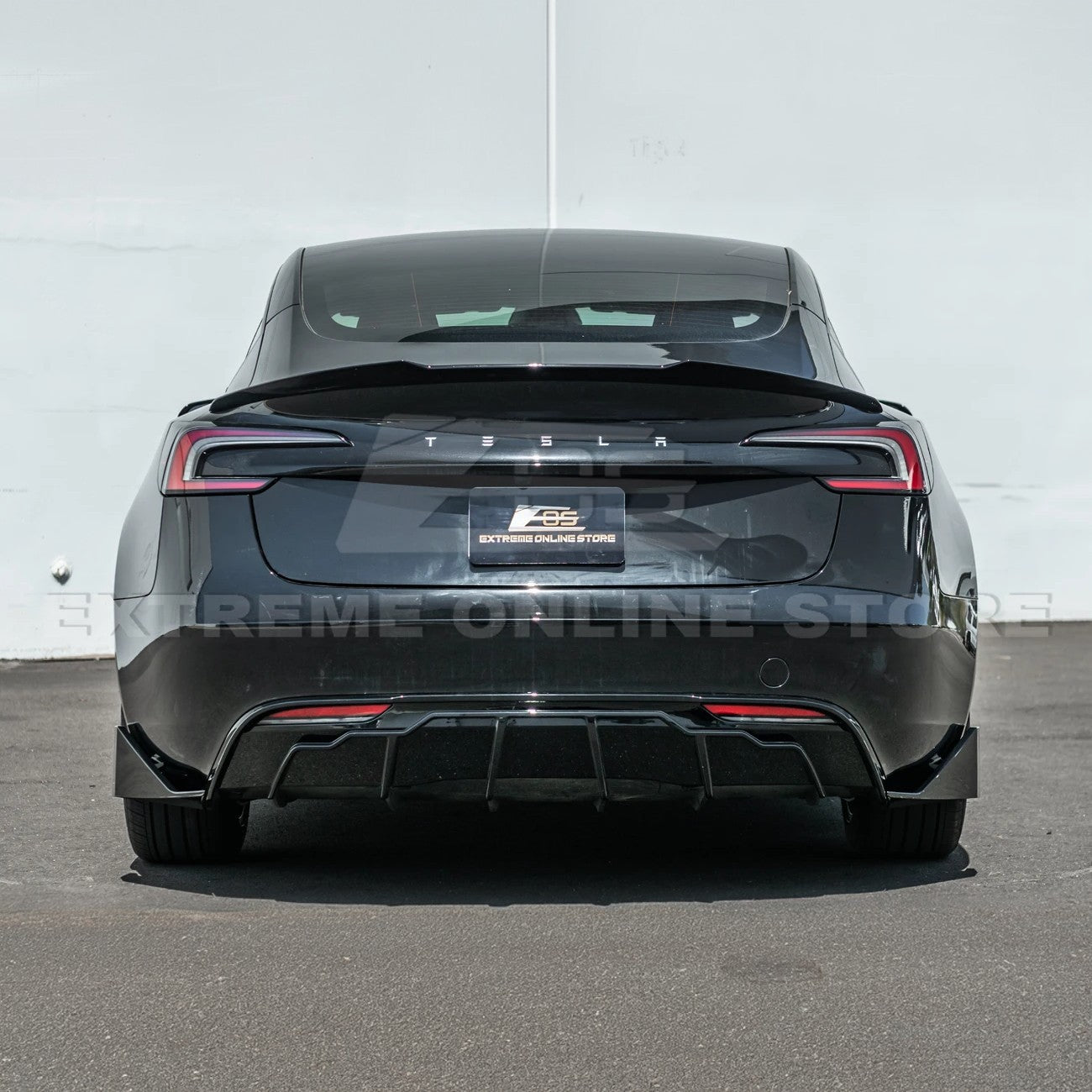Tesla Model 3 Highland Track Style Gloss Black Rear Trunk Wing Spoiler 2024-Up