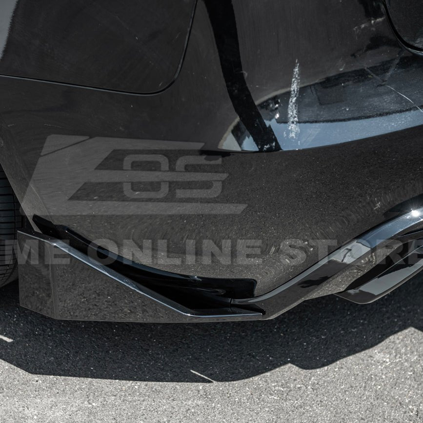 Tesla Model 3 Highland Track Style Gloss Black Rear Bumper Diffuser Lip 2024-Up