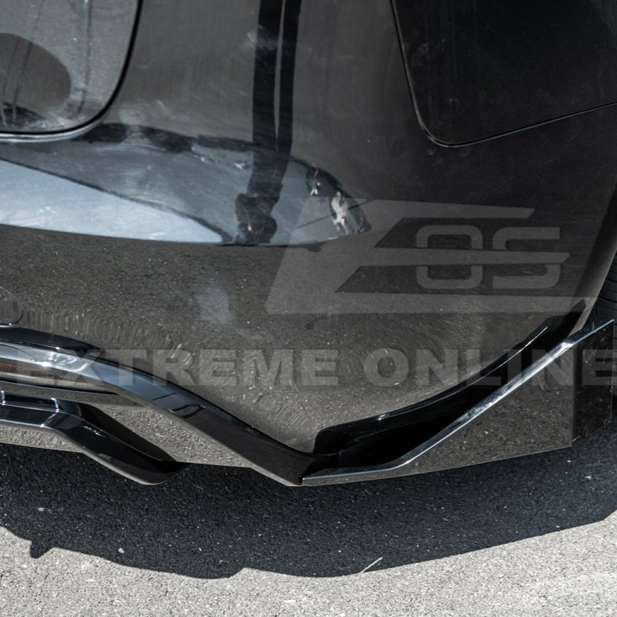 Tesla Model 3 Highland Track Style Gloss Black Rear Bumper Diffuser Lip 2024-Up