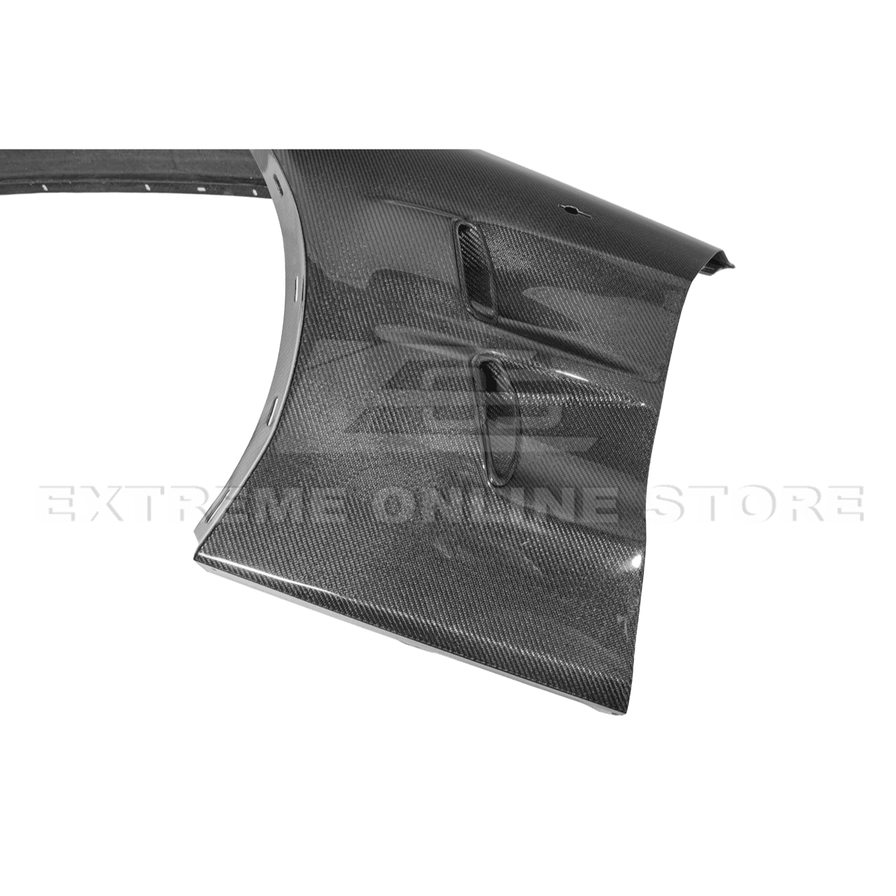 Chevrolet Corvette C6 ZR1 Style Carbon Fiber / Matte Black Front Wide Body Fender Pair 2005-2013