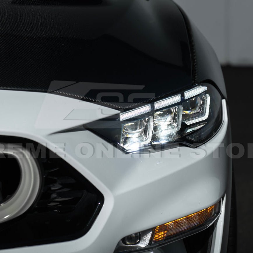 Ford Mustang S550 S650 Style LED Projector Headlights Sequential DRL 2018–2023