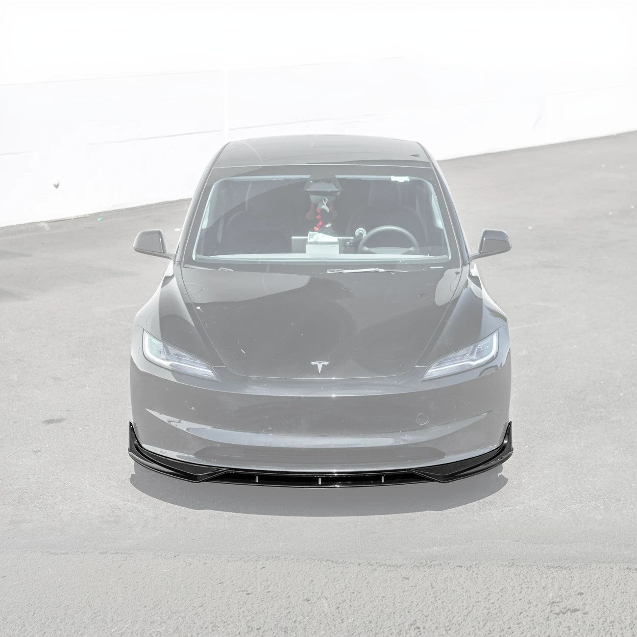 Tesla Model 3 Highland Track Style Gloss Black Front Lip Splitter 2024-Up