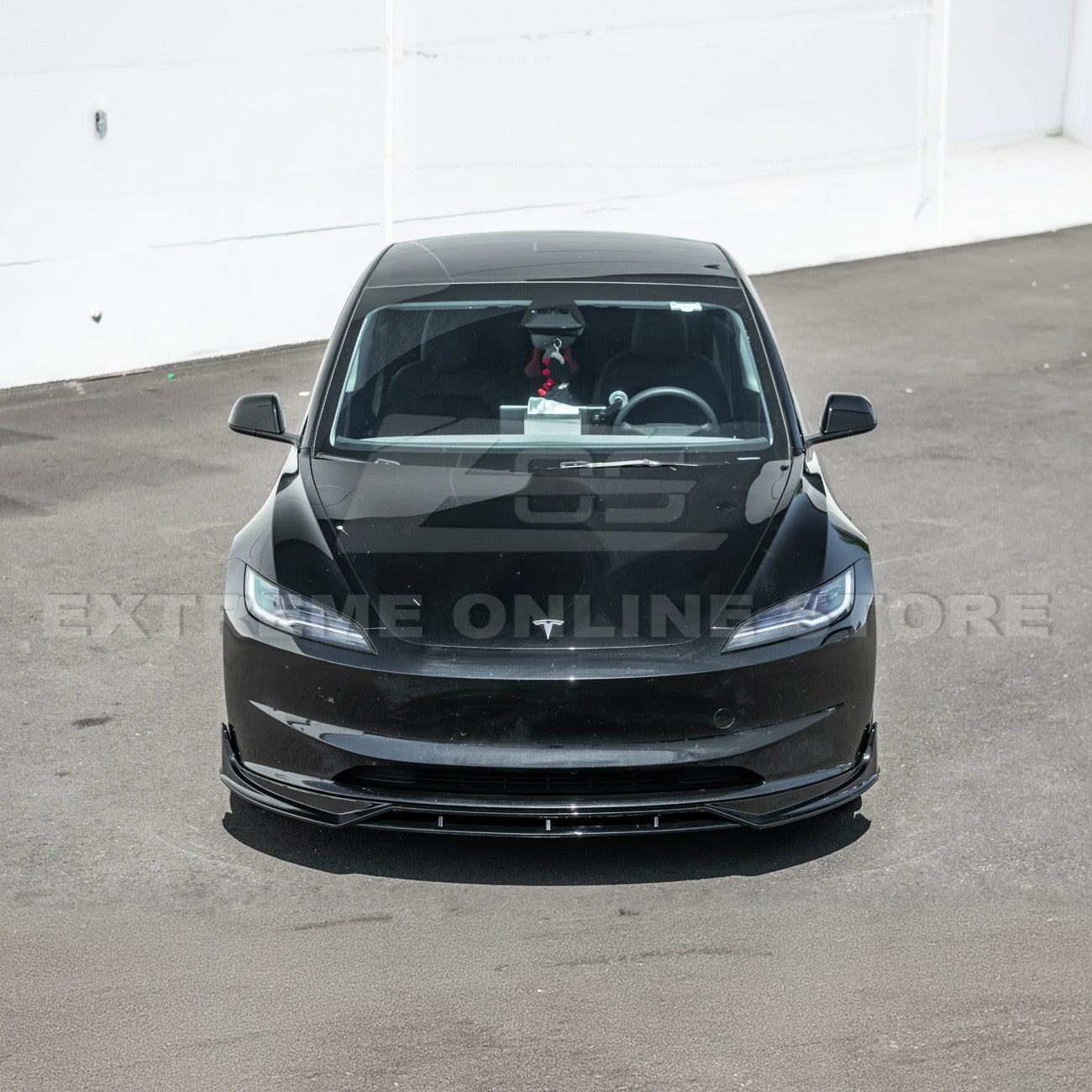 Tesla Model 3 Highland Track Style Gloss Black Front Lip Splitter 2024-Up