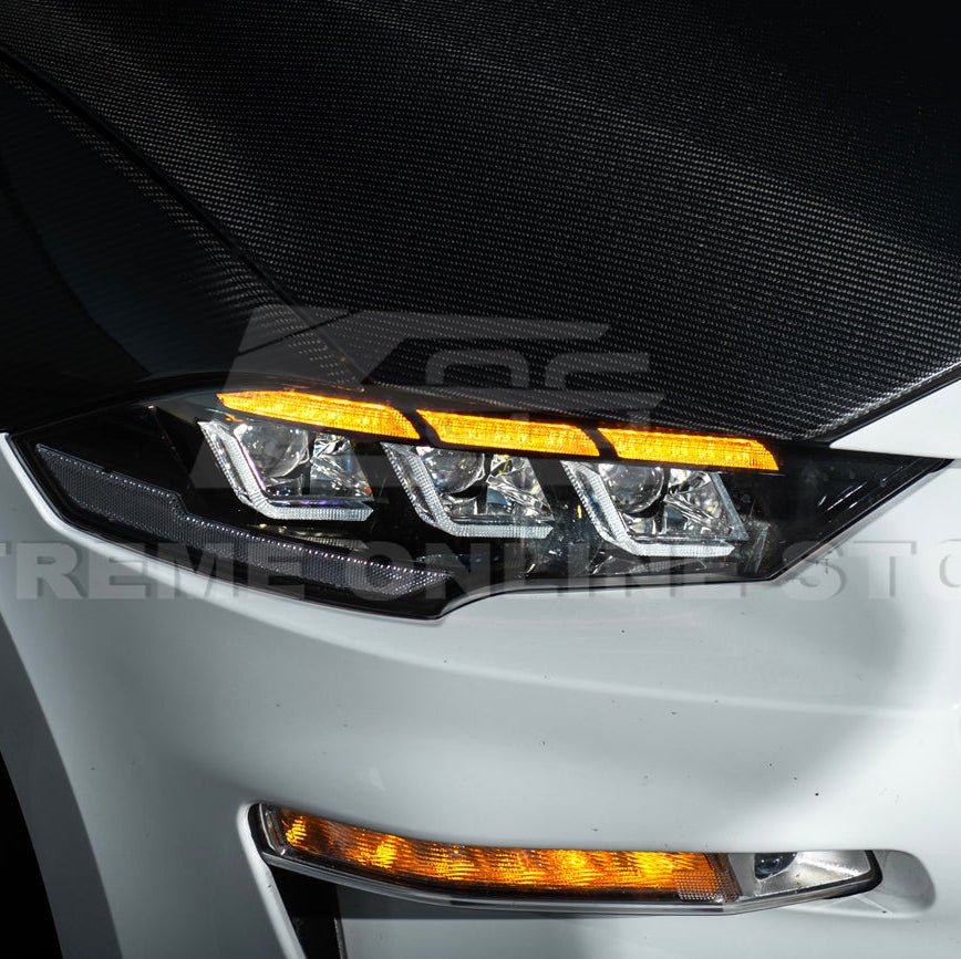Ford Mustang S550 S650 Style LED Projector Headlights Sequential DRL 2018–2023