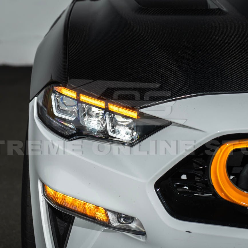 Ford Mustang S550 S650 Style LED Projector Headlights Sequential DRL 2018–2023