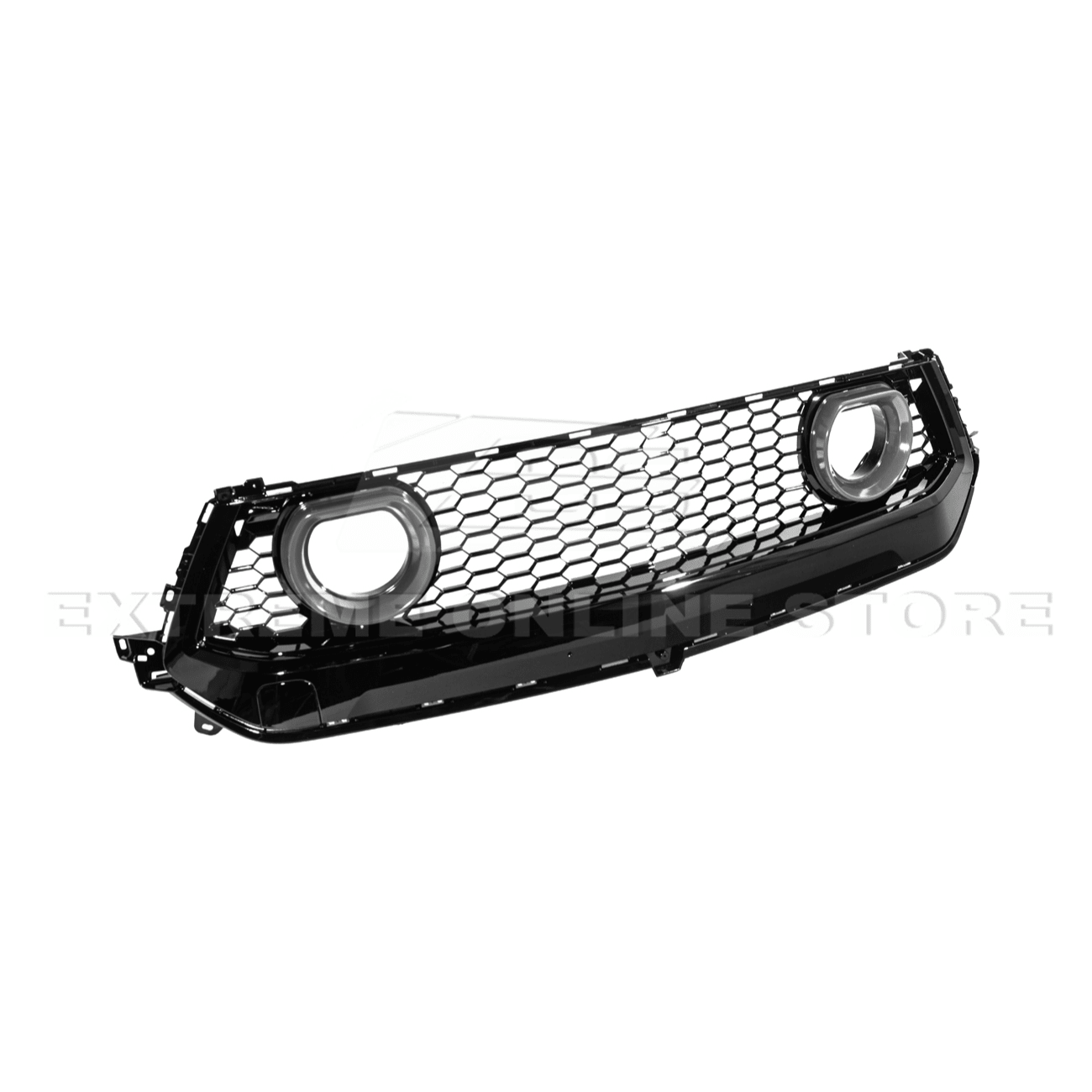 Ford Mustang S650 GTV Style Gloss Black LED Front Upper Grille Air Intakes 2024-Up