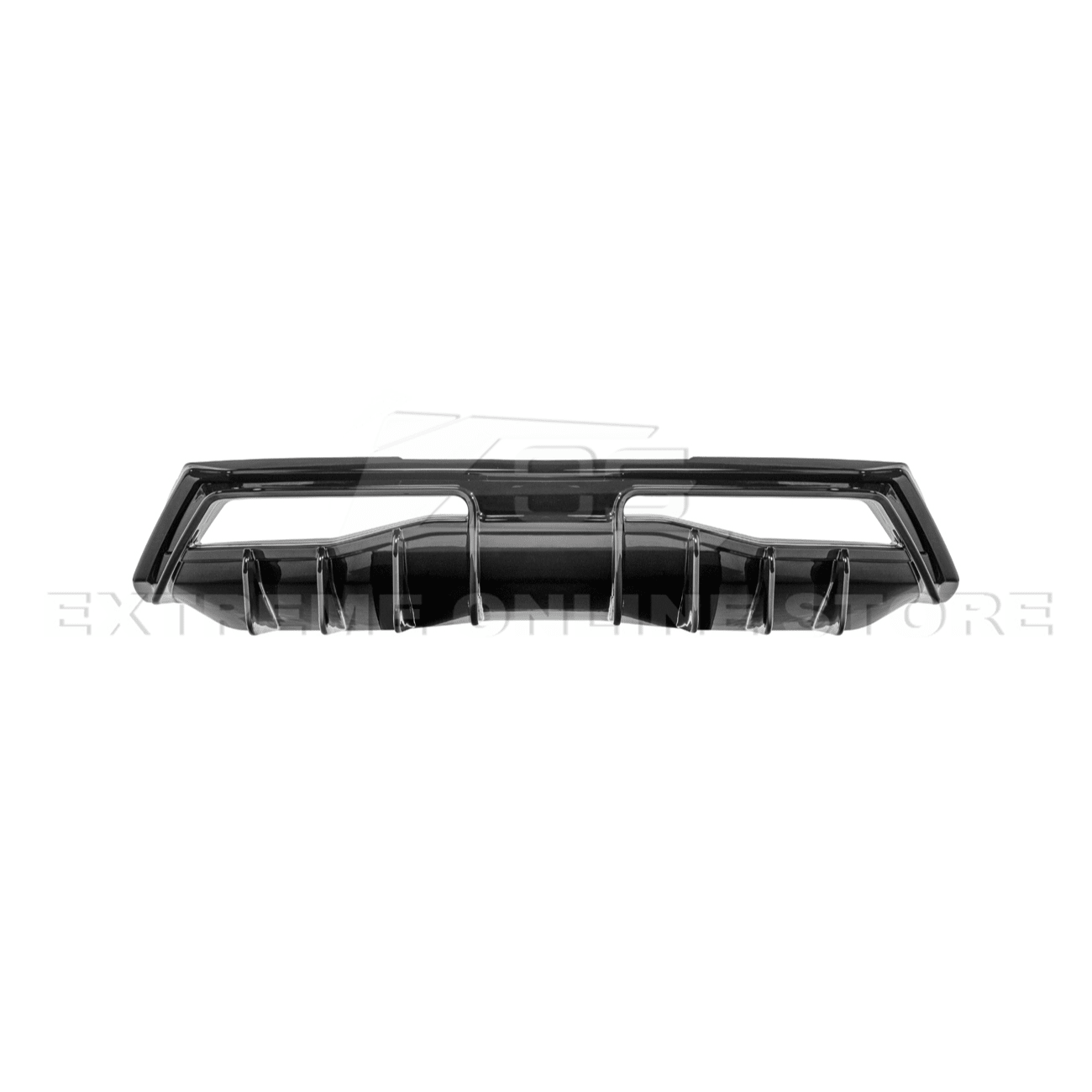 Chevrolet Corvette C8 EOS Performance Track Style Gloss Black Rear Bumper Add-On Diffuser Splitter Lip 2020-Up