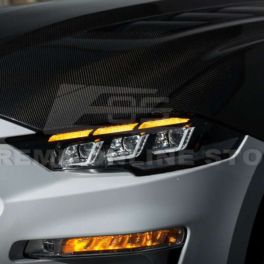 Ford Mustang S550 S650 Style LED Projector Headlights Sequential DRL 2018–2023