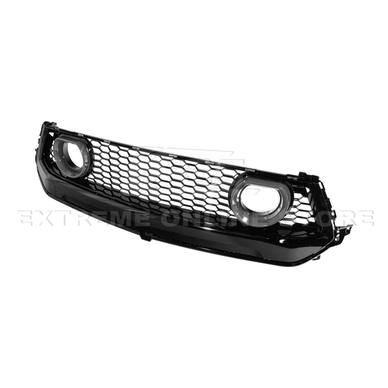 Ford Mustang S650 GTV Style Gloss Black LED Front Upper Grille Air Intakes 2024-Up