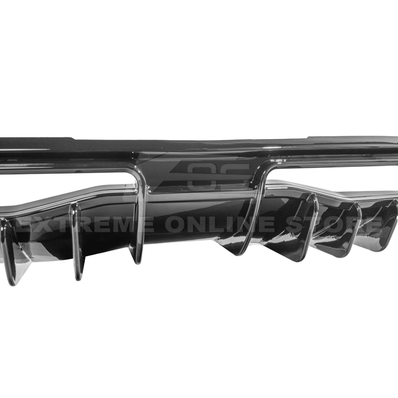 Chevrolet Corvette C8 EOS Performance Track Style Gloss Black Rear Bumper Add-On Diffuser Splitter Lip 2020-Up