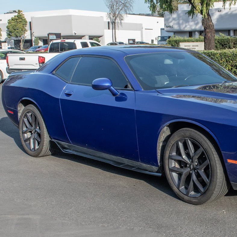 Dodge Challenger Performance Track Style Gloss Black Side Skirt Extensions 2015-Up
