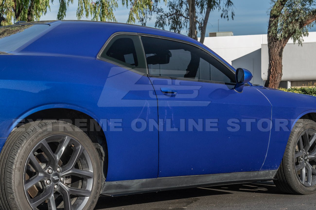 Dodge Challenger SRT Style Gloss Black Side Skirts Extension 2015-Up