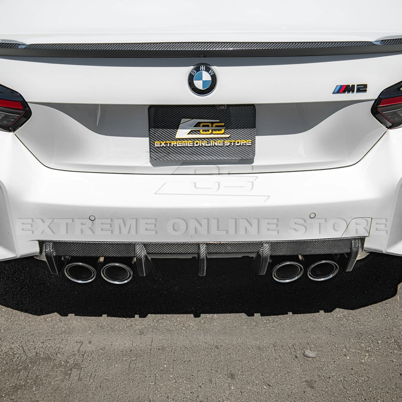 BMW G87 M2 M Sport Performance Carbon Fiber Rear Bumper Diffuser 2023-Up